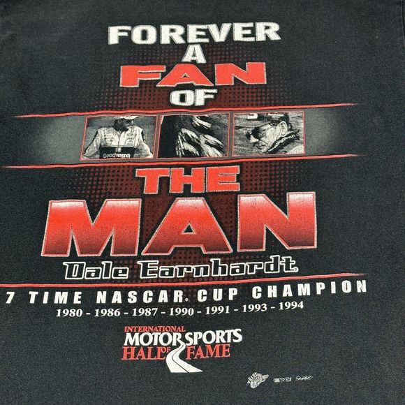 Vintage Dale Earnhardt Sr Shirt Mens Medium Black Winners Circle Hall Of Fame - Picture 12 of 15